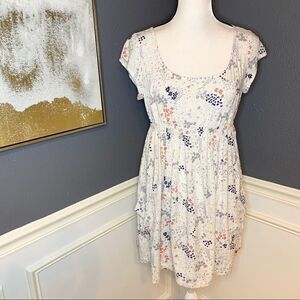 Roxy Scoop Neck Open back floral dress